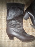 true Vintage 39 6,5 90er Jahre Leder Stiefel braun Muster sehrgut Frankfurt am Main - Nordend Vorschau