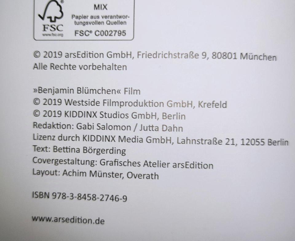 Kinderbuch: Benjamin Blümchen - Das Buch zum Film - neuwertig in Dessau-Roßlau