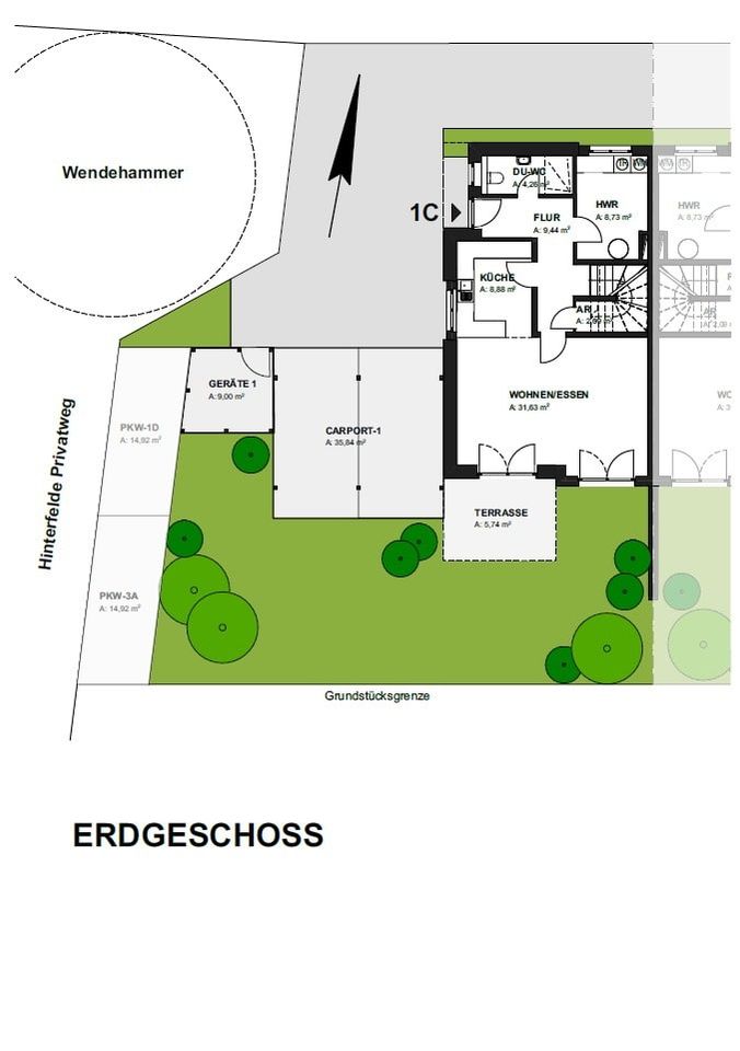 Wohnkomfort in Top-Lage von Bohmte!  Moderne Neubau-Doppelhaushälfte mit Sonnengarten! in Bohmte