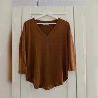 Dünner Strickpullover V-Ausschnitt Mango braun 36 S Baden-Württemberg - Nürtingen Vorschau