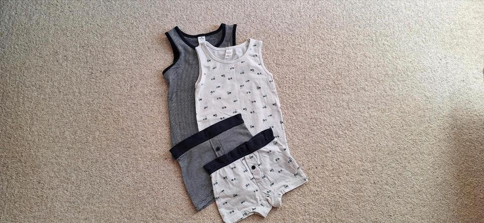 Unterhemden boxershorts Set traktor Streifen 98 104 in Kempten