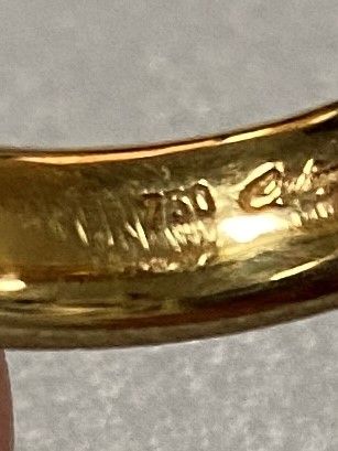 Goldring 750er 18k Gelbgold Gold Ring 3 Diamanten Gr. 17/54 785€* in Barßel