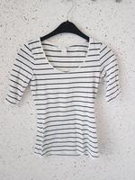 H&M Shirt Basic schwarz weiß Gr. XS Greven - Reckenfeld Vorschau