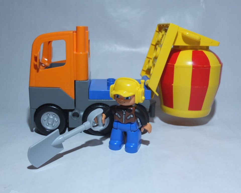 Lego Duplo Betonmischer Baustelle Bauarbeiter Auto sehr selten in Ottensoos