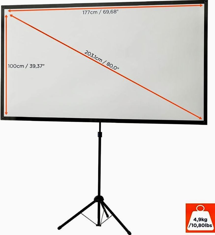 Beamer Epson EB-W04 LCD inkl.Leinwand und Stativ Ideal für Feiern in Neubrandenburg