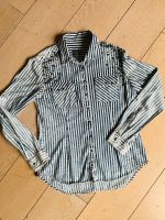 Jeansbluse KEY LARGO Blau-weiß mit Pailletten Nordrhein-Westfalen - Lemgo Vorschau