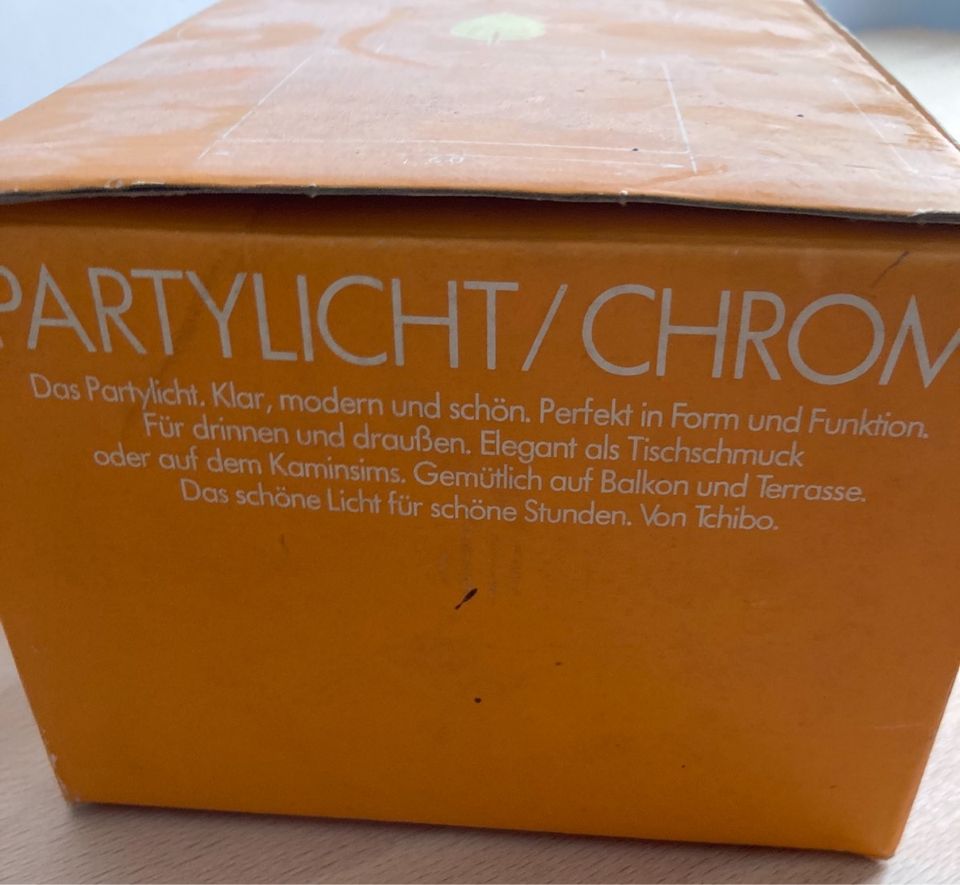 TCHIBO - Partylicht/Chrom (Teelichtglas) in Gummersbach