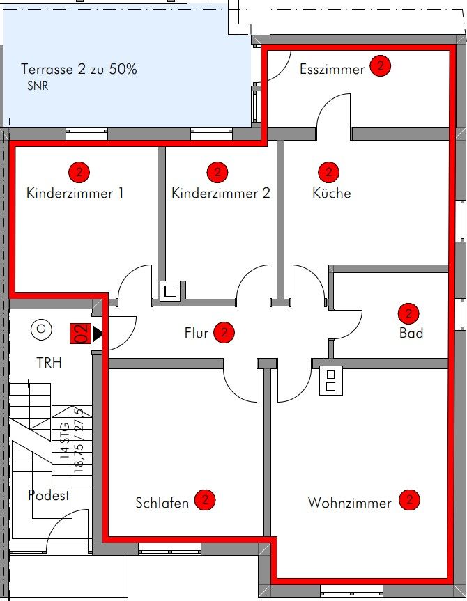 Sanierte 5 Zimmer Terrassen-Wohnung in Burgthann - Ohne Provision in Burgthann 