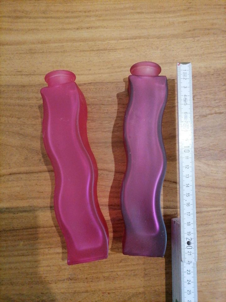 2x Vase pink geschwungen 20cm Ikea in Uder
