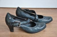 S.Oliver Riemchen Pumps Sandaletten Gr. 41 Leder Blau Schwarz Nordrhein-Westfalen - Vreden Vorschau