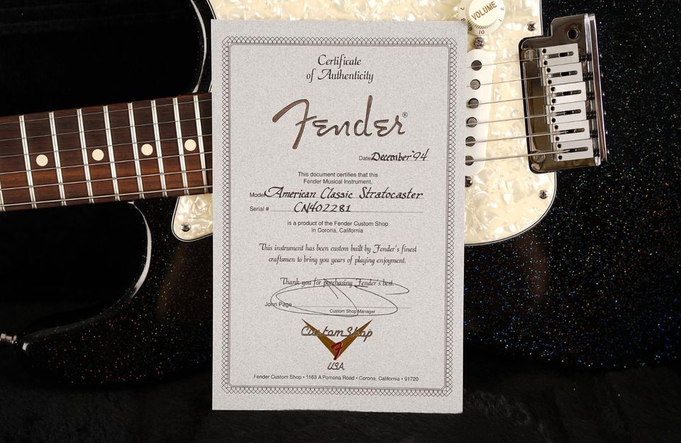 Fender Stratocaster American Classic Black Sparkle (1994) in Eching (Kr Freising)