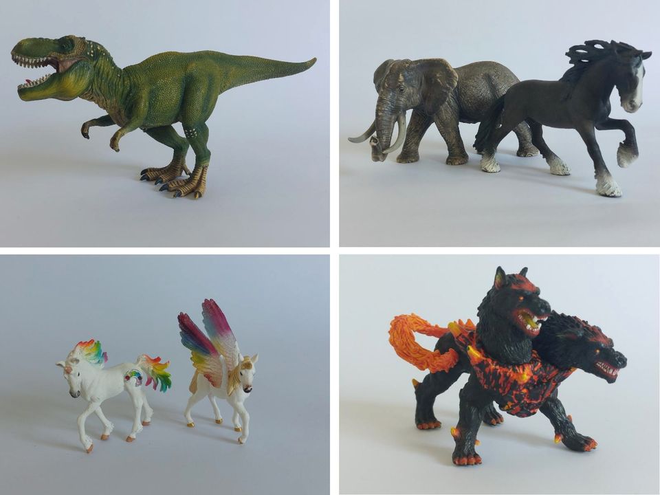 Schleich Sammlung | 128 Tiere in Bergen