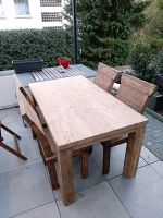 Tisch 4 Stühle Massivholz Tropenholz schwer Nordrhein-Westfalen - Essen-Margarethenhöhe Vorschau