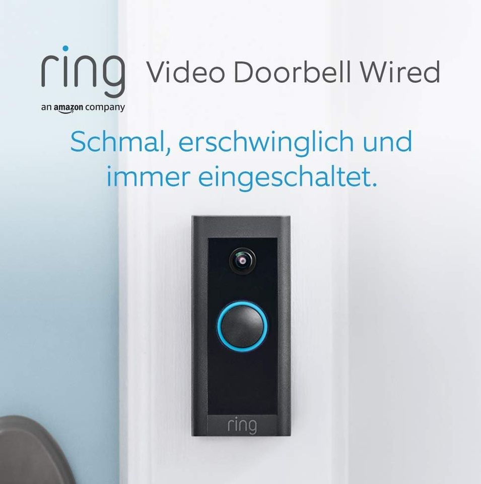 Ring Video Doorbell Wired schwarz, Video Türklingel kein WiFi in Himmighofen