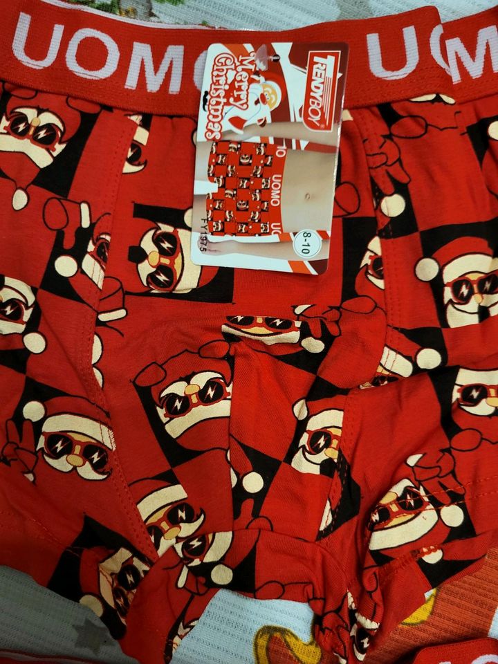 +++ 2 Weihnachts Boxershorts Gr. 134 NEU/OVP +++ in Raschau-Markersbach