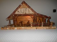 Große Weihnachtskrippe, 50er, beleuchtet, aus Holz inkl.Zubehör Obervieland - Arsten Vorschau