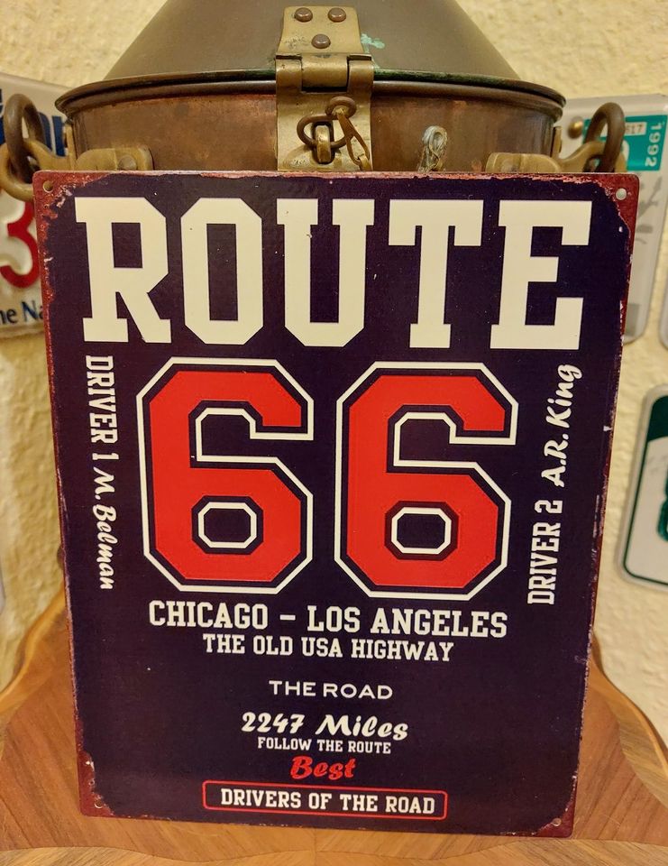 Blechschild – Route 66 Chicago in Essen