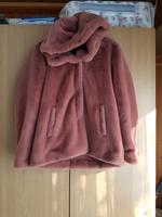 teddyjacke Plüschjacke altrosa mit Kapuze Gr.36 Niedersachsen - Hinte Vorschau