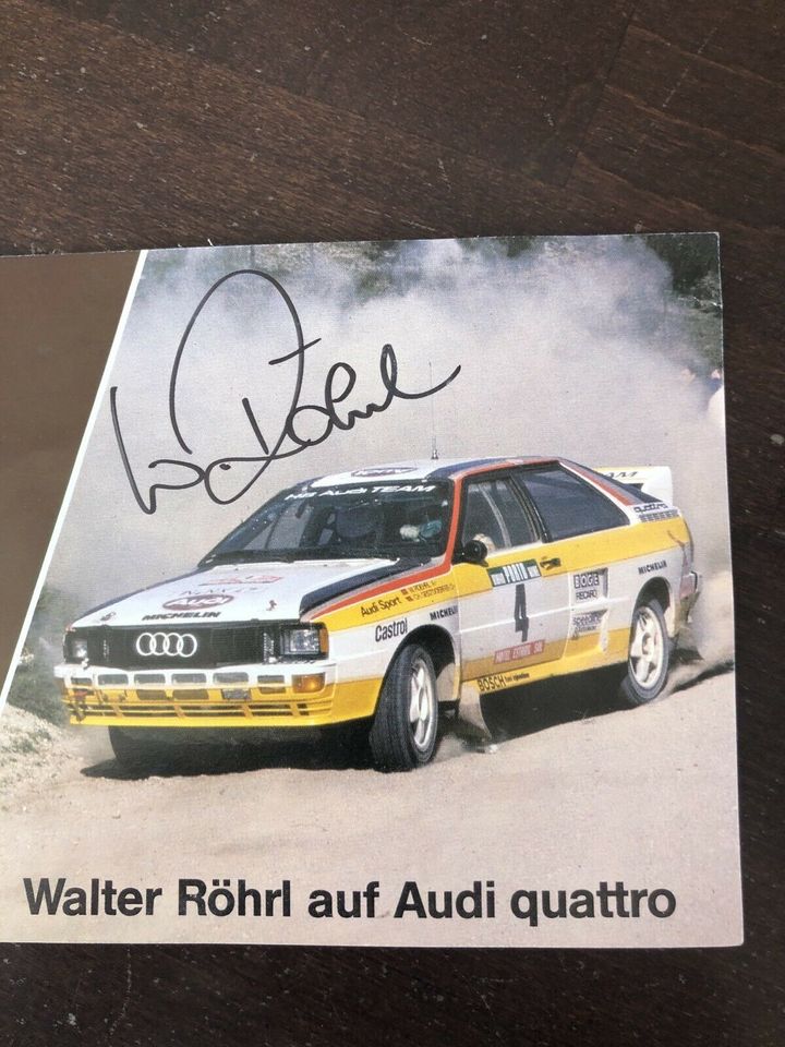 Walter Röhrl Autogramm Rallye Weltmeister 1982/83 in Altmannstein