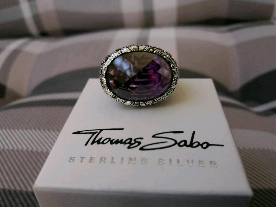 NEU Silber Thomas Sabo schwarzer Zirkonia Ring 925 Silber Schmuck in München