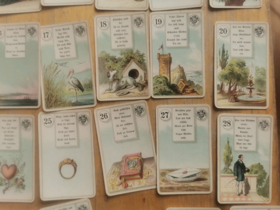✿ Antik Vintage Wahrsage Karten Vintage Esoterik Tarot Spielkarte in Mannheim