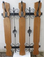 vintage Garderobe aus Holz/Gusseisen,ca. 115x85 cm,drei 3er-Haken Lübeck - St. Lorenz Nord Vorschau