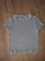 w neu 134 140 H&M Shirt kurz Top Rippshirt weiß schwarz gestreift Schleswig-Holstein - Norderstedt Vorschau