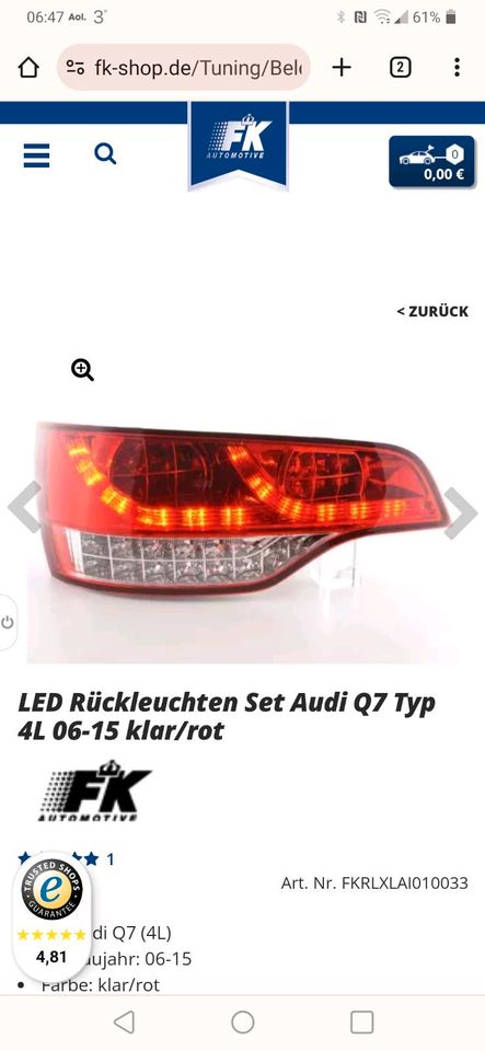 Led Rückleuchten Audi Q7 Lastmodule in Magdeburg