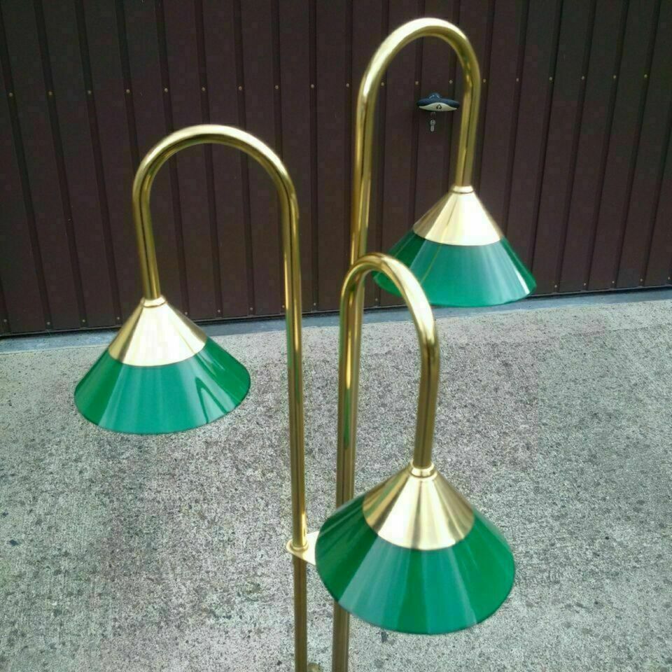 Set Bankamp Leuchten Lampe Stehlampe + Tischlampe Messing Glas in Einbeck