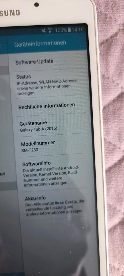 Galaxy tab A 2016 in Stuttgart