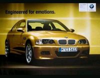 Nagelneues BMW M3 e46 Poster Werksposter Engeneered for Emotionen Nordrhein-Westfalen - Gelsenkirchen Vorschau