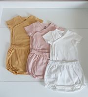 H&M 3er Set Wickelbody & Short Sommer 74  Rosa,Gelb,Weiß Bayern - Patersdorf Vorschau