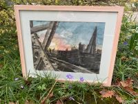 Bild Tower Bridge Tusche Malerei mit Rahmen Nordrhein-Westfalen - Hückeswagen Vorschau