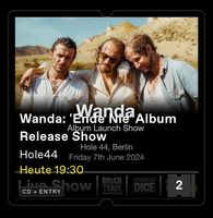 Tickets für WANDA für HEUTE 7.6. 19:30 Berlin Hole44 Berlin - Neukölln Vorschau