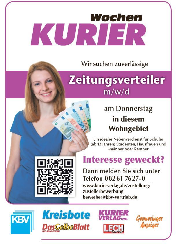 Zeitungsverteiler m/w/d für Bad Wörishofen gesucht in Bad Wörishofen