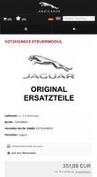 Jaguar Steuermodul 02T2H24603 Neu Bayern - Hof (Saale) Vorschau