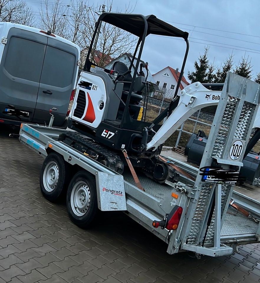 Minibagger Mieten Bobcat E17 in Bachhagel