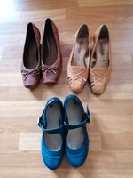 Pumps Leder Schuh Braun und Blau Brandenburg - Cottbus Vorschau