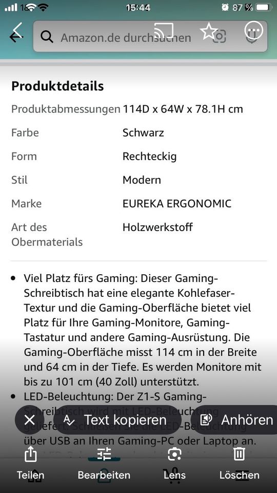 Eureka Gamingtisch in Weselberg