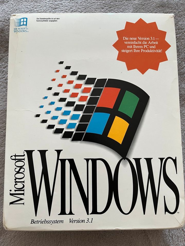 Windows 3.1 Betriebssystem (einmal zur Kontrolle geöffnet) in Schönborn