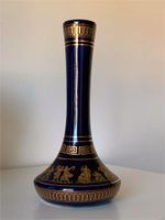 Griechische handgefertigte Vase, dunkelkobaltblau 24K Goldbesatz Hessen - Steinbach Vorschau