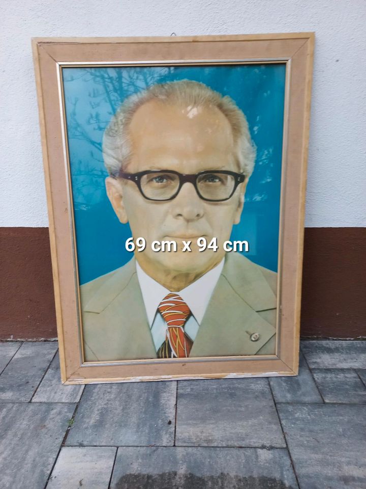 Wandbild  Erich Honecker in Nauheim