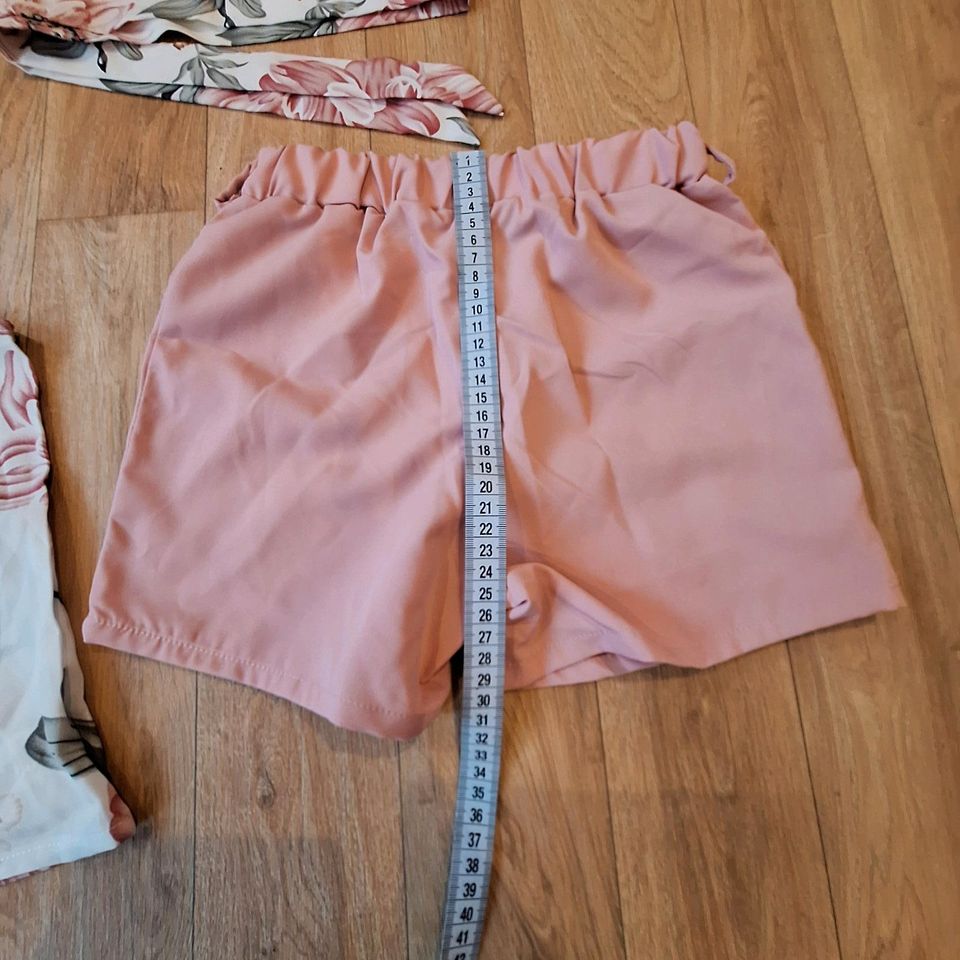 Top & Shorts festlich Mädchen Gr. 116 neu in Crottendorf Erzgebirge