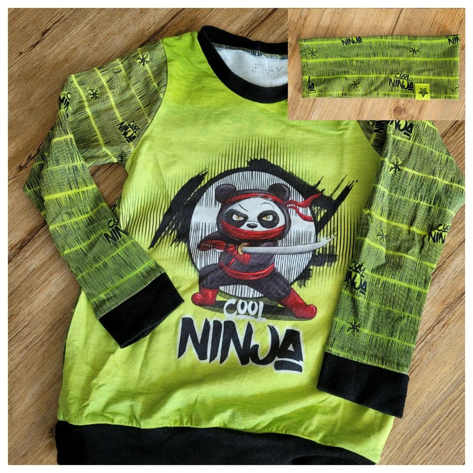 Handmade Ninja Sweatshirt inkl. Stirnband 110 in Marktoberdorf