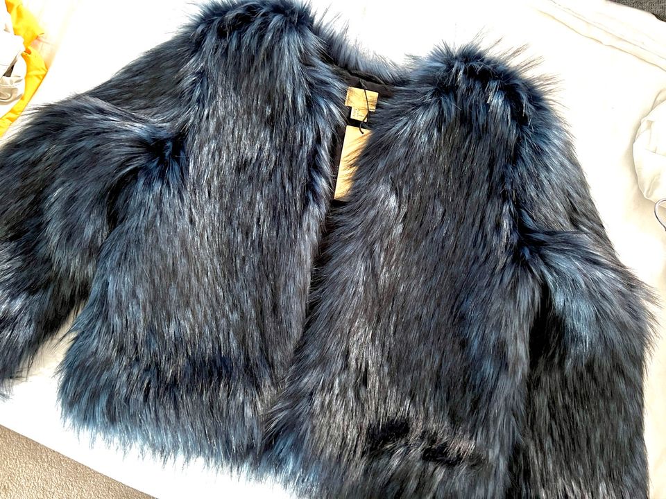 H&M Premium Trend 38 gold Label Fake Fur Felljacke Studio in Stralsund