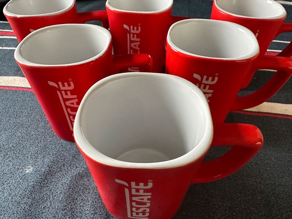 6x Nescafé Tasse Kaffee Becher gebraucht in Neuental