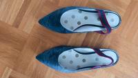Slingbacks Gr. 40, dunkelbau Schlangenmuster von Boden Stuttgart - Degerloch Vorschau