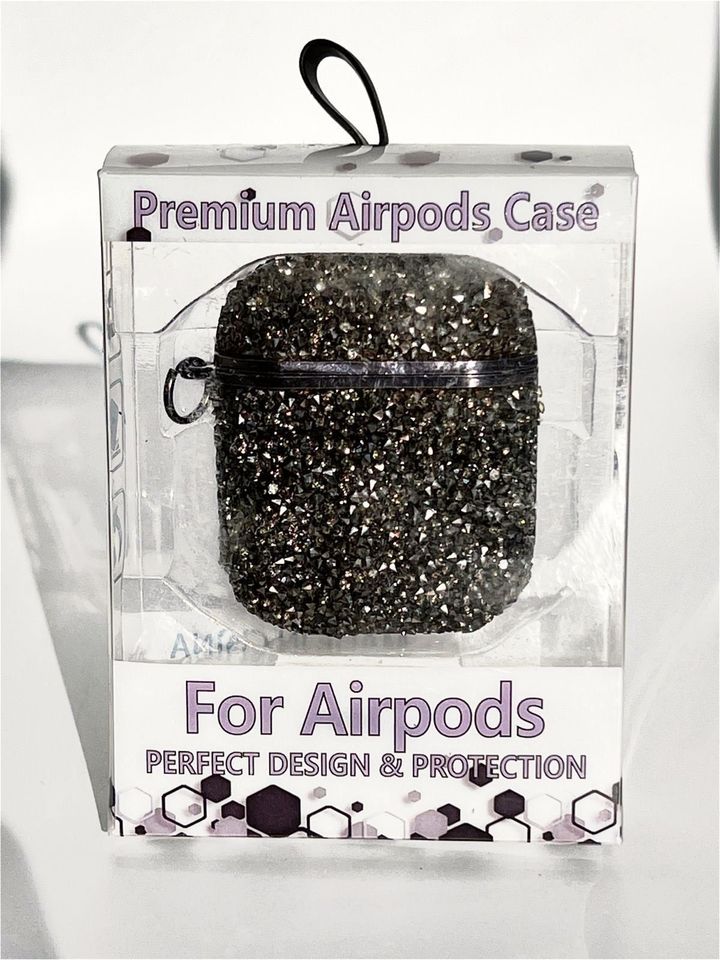 AirPods Case Premium NEU / OVP Schwarz Glitzer für Apple AirPods in Meiningen