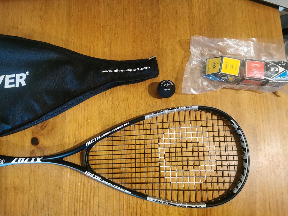 Squash Set Oliver XT 707 mit 4 Bällen und Hülle in Neukirch