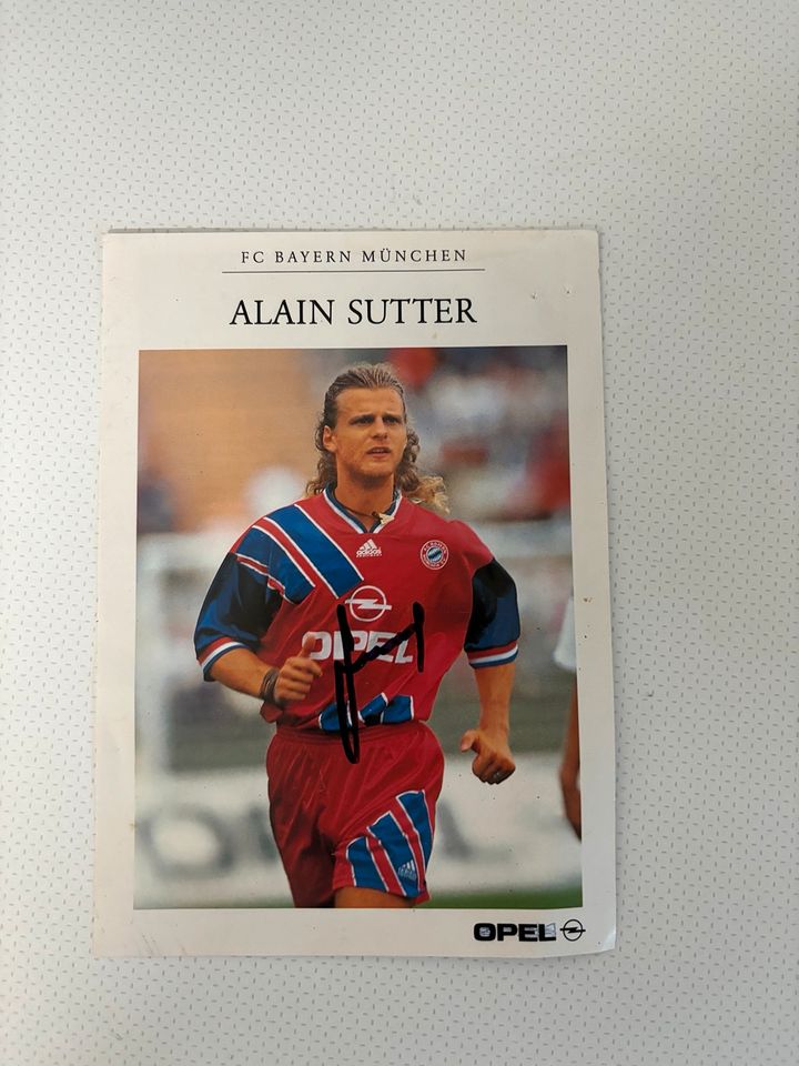 Alain Sutter Autogrammkarte FC Bayern in Güstrow